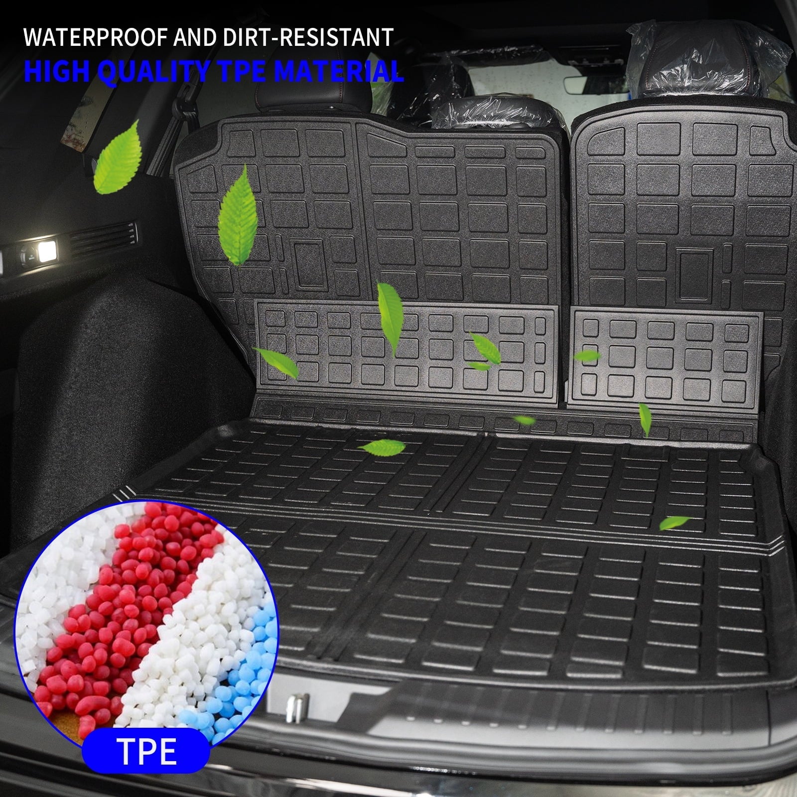Trunk Honda Cargo Mats) (Fit Accessories Seat -V Upper Honda 2024 Cargo Protector 2023 with Liner Mat+Backrest Back Mat Trunk Deck, Mat Fits Shield Hybrid