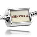 Coffee 925 Irish Bead Charm Sterling Cocktail, Vintage Neonblond design Silver