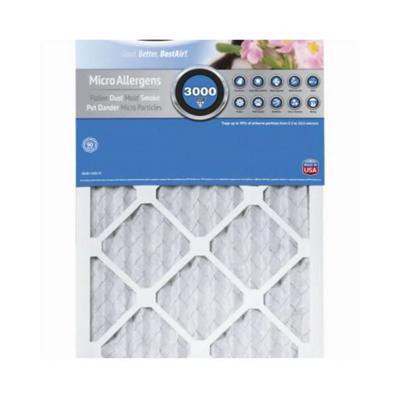 6 13 Furnace x Days 14x25 Quantity BestAir - 90 1 In. Filter, B1-1425-13-6