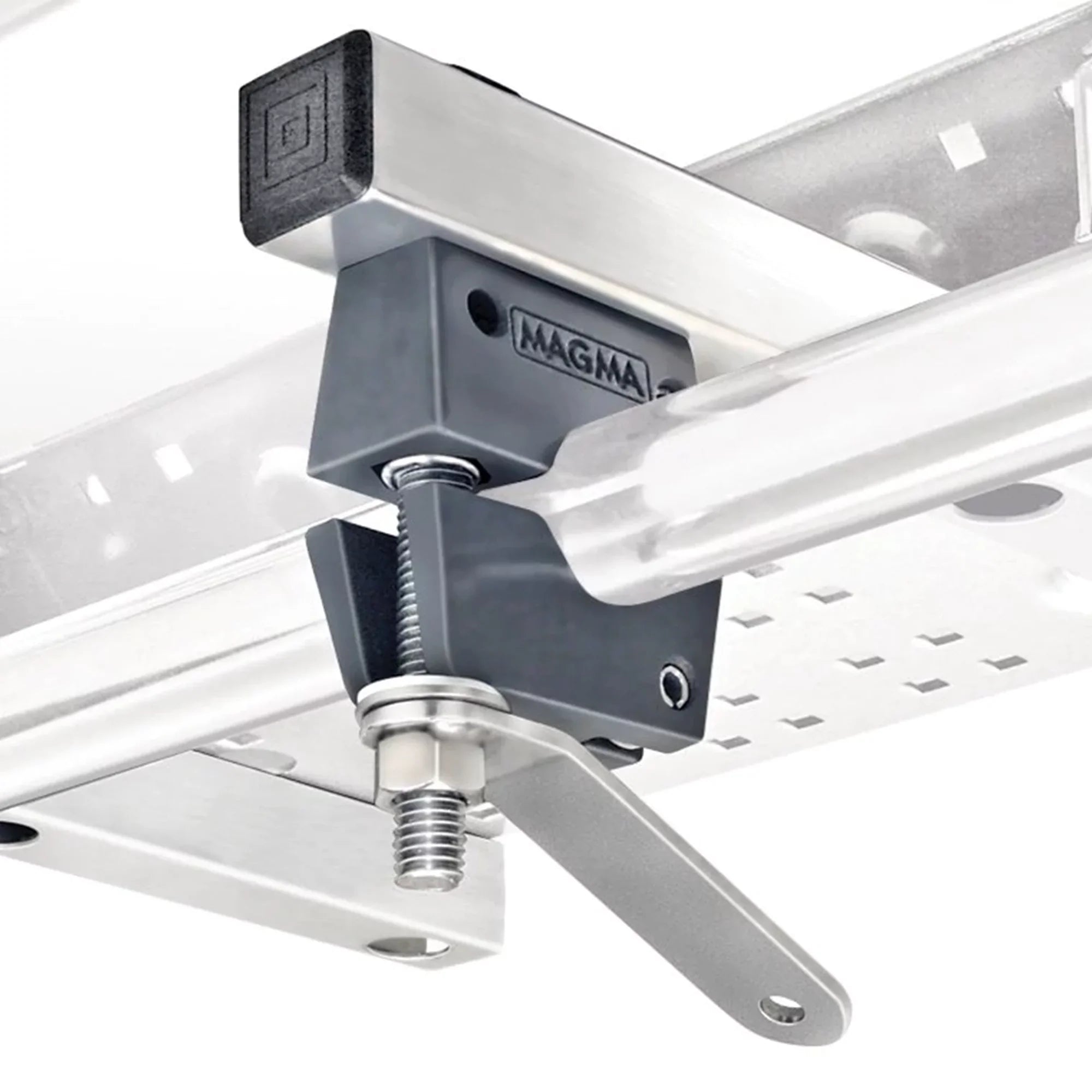 Dual Round Horizontal Rail - T10-685 Rectangular Extended Mount for Grills Magma