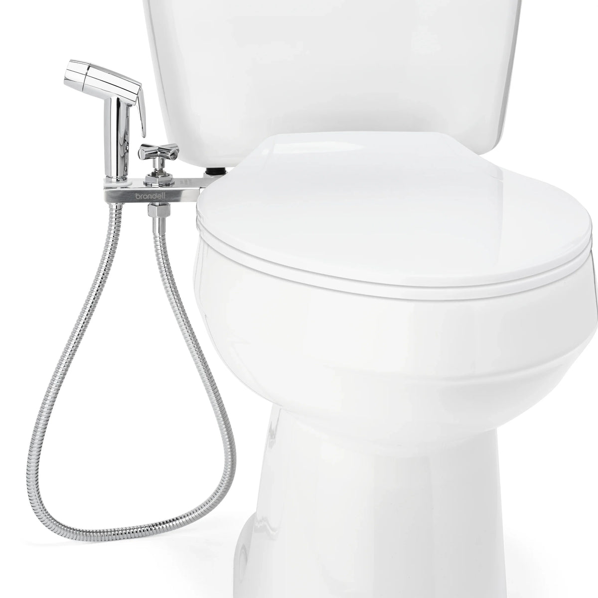 Holster Shut Brondell and off in Hand-Held Bidet Silver CleanSpa Integrated Easy Sprayer with
