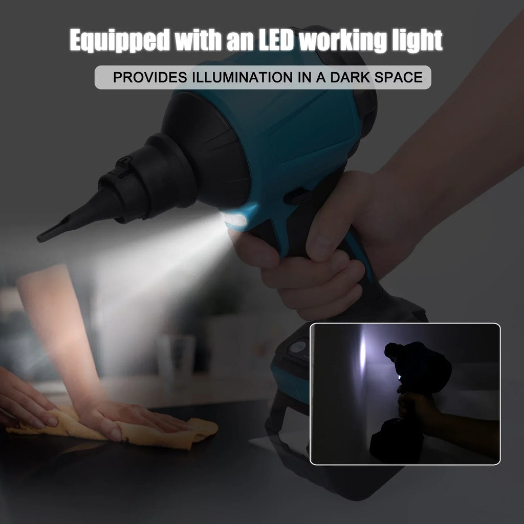 Electric Dust Air Light Cordless Stepless Machine Rechargeable Dust Blower, Working Speed Change,