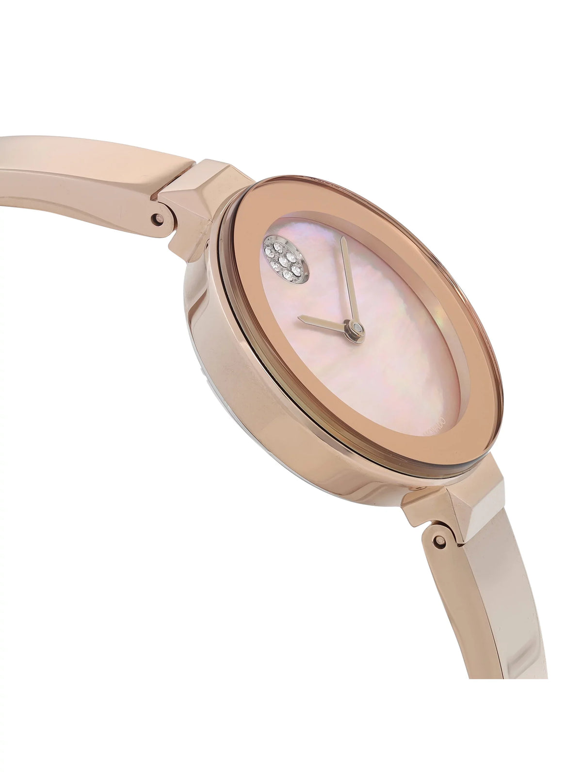 Tone Dial 3600628 Quartz Gold Bold Movado Watch 28mm Steel MOP Ladies Rose