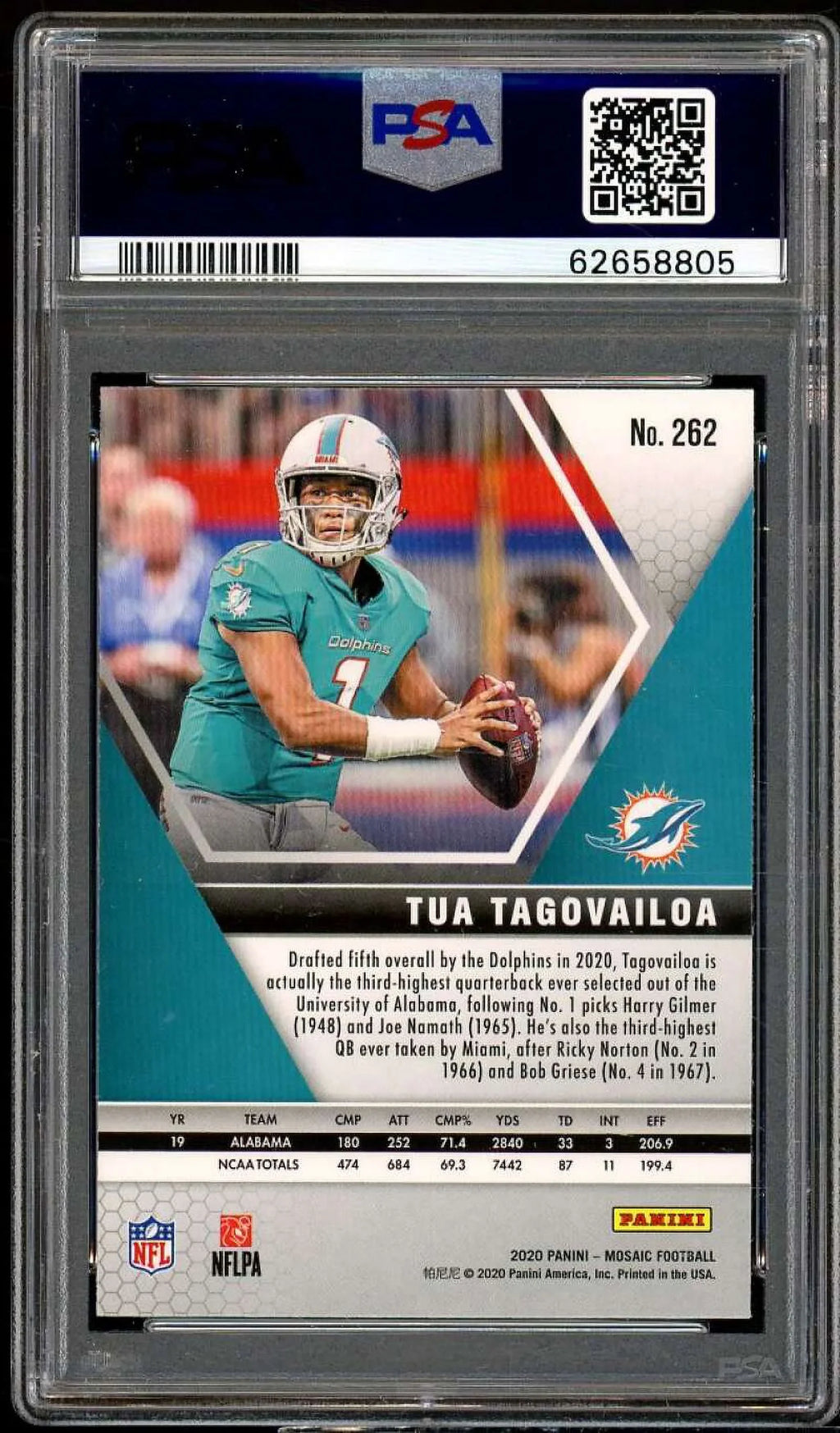 9 Tua Panini Mosaic Tagovailoa 2020 Card Rookie #262