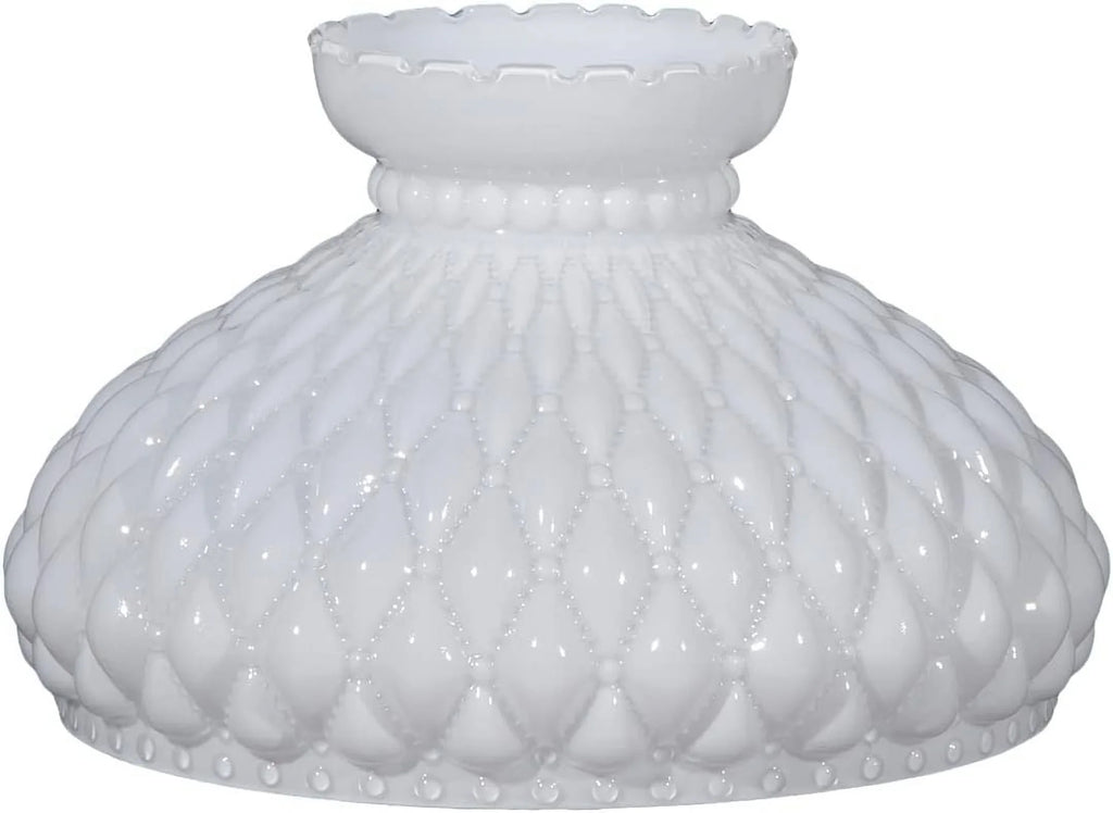 Crimped Opal 10" Glass with GOURE® Student Shade Pattern Quilted Diamond Top