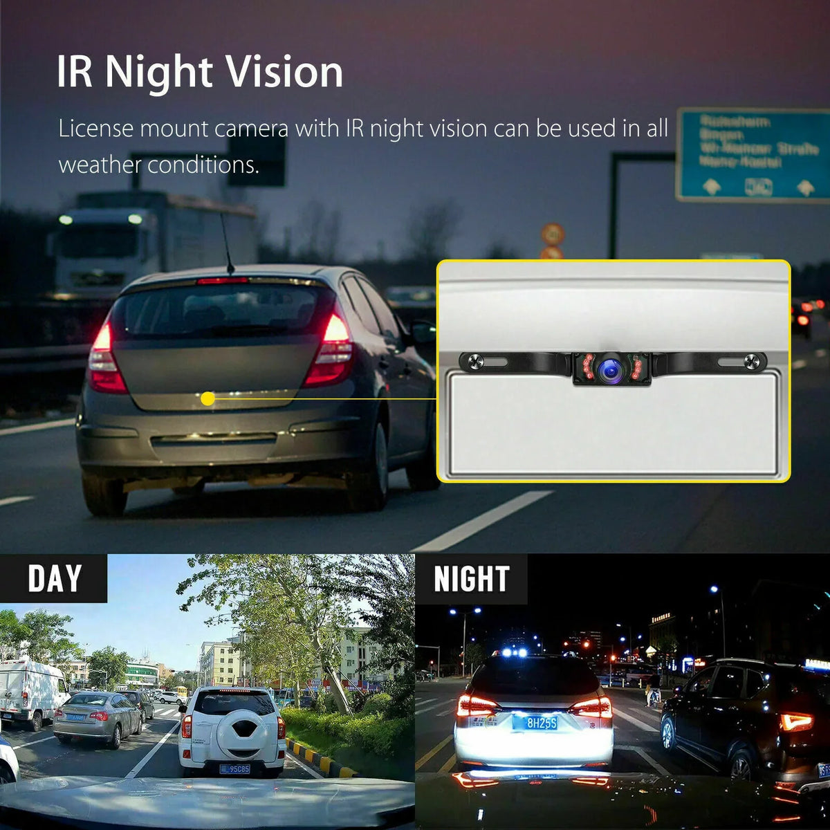 Backup TFT SUV MPV Vision for RV Reverse Car Camera Night IP67 5" Camera Wireless 170° LCD Waterproof View System Rear Monitor