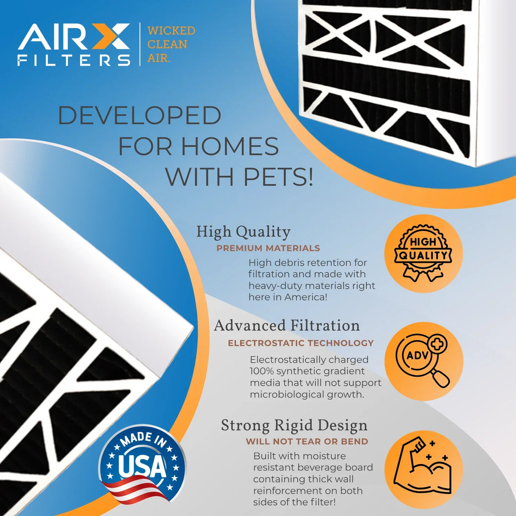 FILTERS by MPR Premium Filter 6 AC MERV Carbon & Furnace Eliminator Pack Air WICKED 16x20x4 Odor 16x20x4 Comparable USA 700 HVAC to Filters AIR. Filter 5 AIRX Made CLEAN FPR 8
