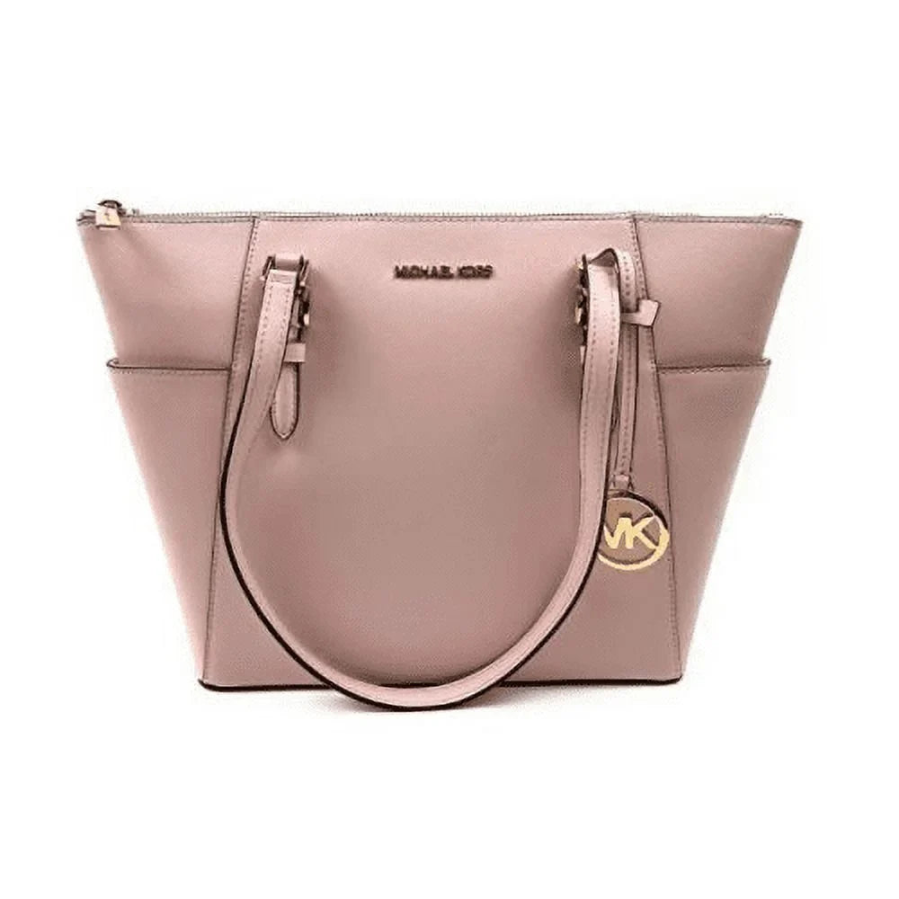 Kors Bag Handbag Female Solid), Charlotte Michael Zip Blush Signature Large (Powder Top Tote Leather
