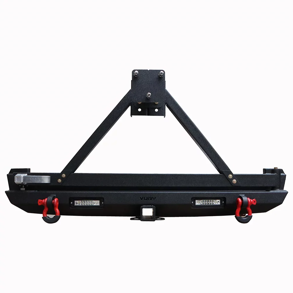 Steel Rear Ronghui Bumper Cherokee Tire & Lights Carrier 1984-2001 Jeep For W/Spare