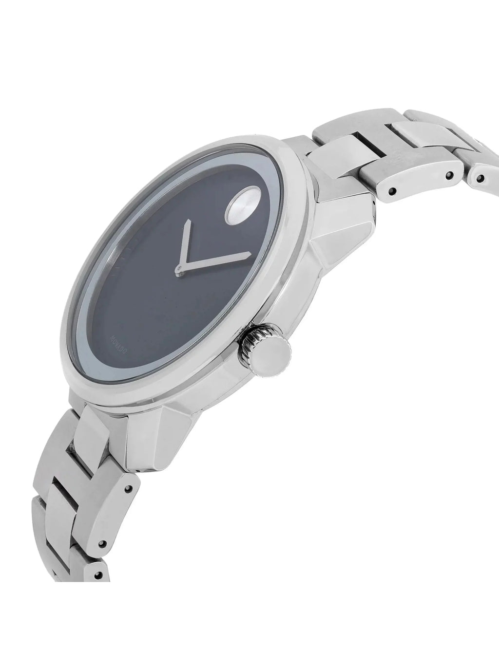 Bold Mens Movado 42mm Dark Blue Dial Watch 3600423 Steel Stainless Quartz