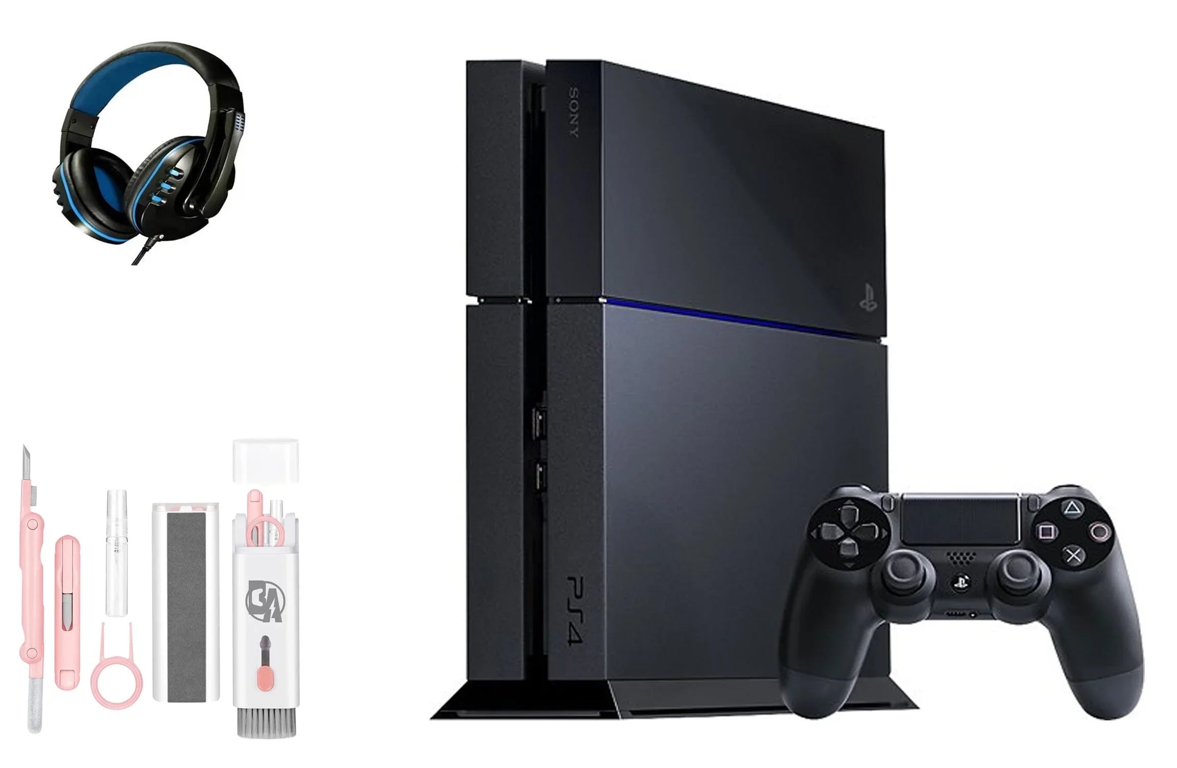 Gaming Sony Cleaning Like Bundle Console Kit 500GB with 4 PlayStation Black New Headset