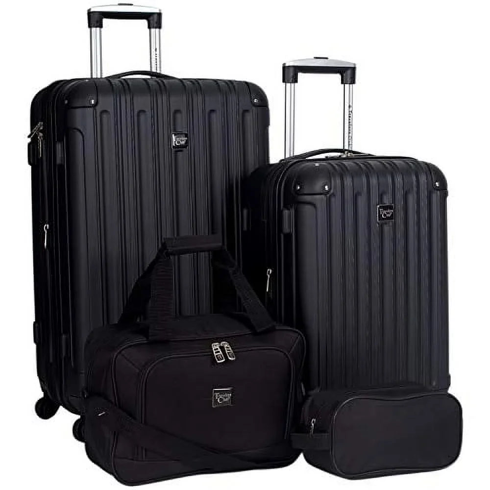 Travel Hardside Luggage 4-Piece Set, Club Midtown Travelers Black