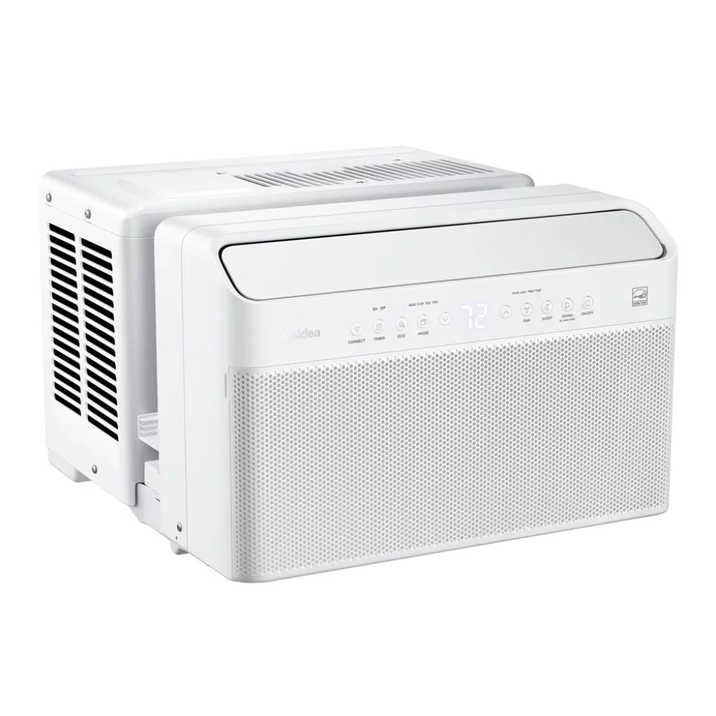 Restored Inverter Window 12,000 Savings, Air 35% Energy U-Shaped MAW12V1QWT Quiet, Conditioner, (Refurbished) Midea Extreme Smart
