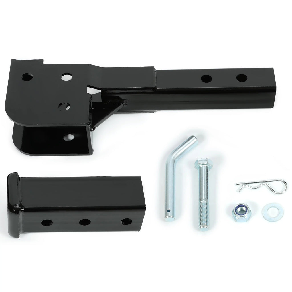 to Mount Receiver Black Up Pounds Trailer Folding Tongue 500 Kojem Cargo Carrier Hitch Weight Wheelchair Steel 2”