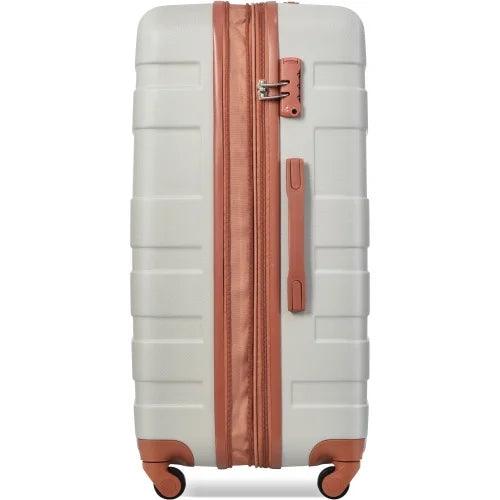 Model Light Lock Luggage 20''24''28''( Brown) Luggage 3pcs Clearance Expandable with and Sets Wheels Suitcase Lightweight Hardshell Grey Durable Spinner New Hardside Suitcase sets