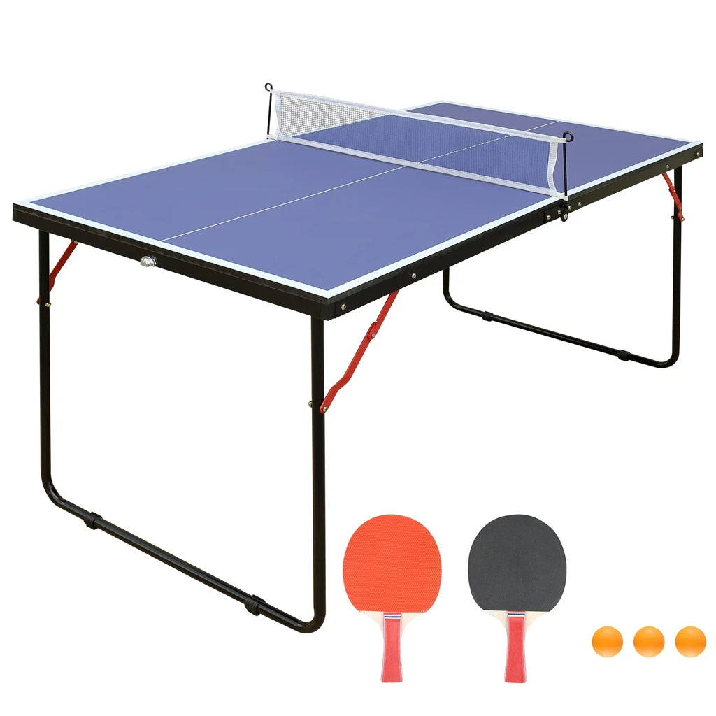 Balls Tennis and 3 Pong 2 Table Net, Table Table Tennis Tennis Table Adults Table Ping Foldable Table & Midsize Kids, Indoor Paddles Outdoor Set, Portable with for
