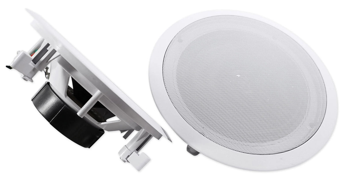 Rockville Home 8" (8) Ceiling Speaker w/ System Receiver Speakers+4-Zone 4-Room