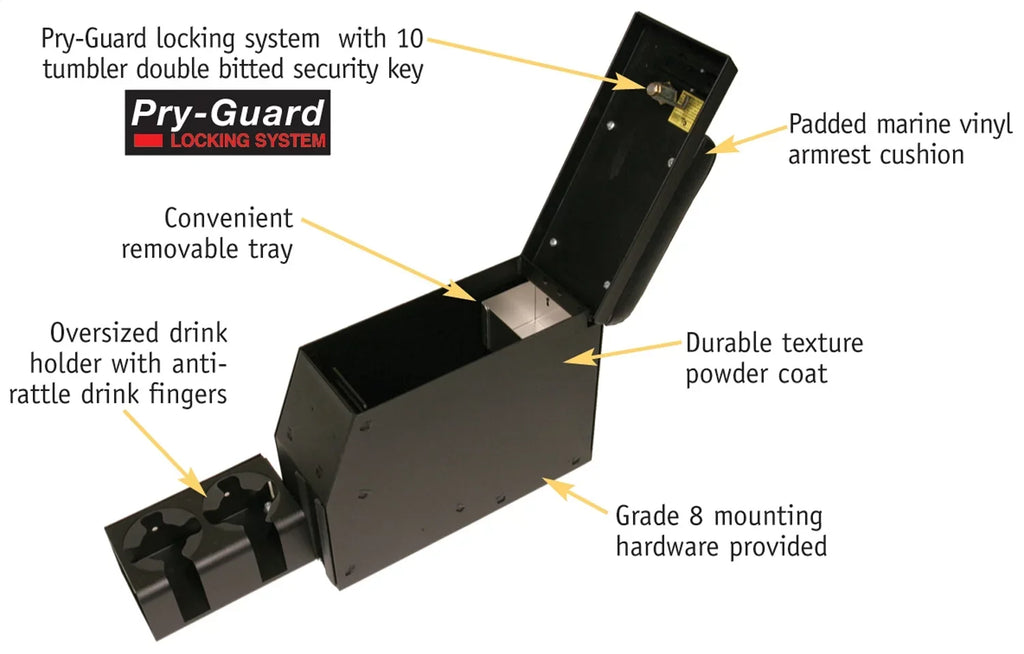 Tuffy Console Security 052-01 Series Suzuki Replacement; Products Black; II Samurai
