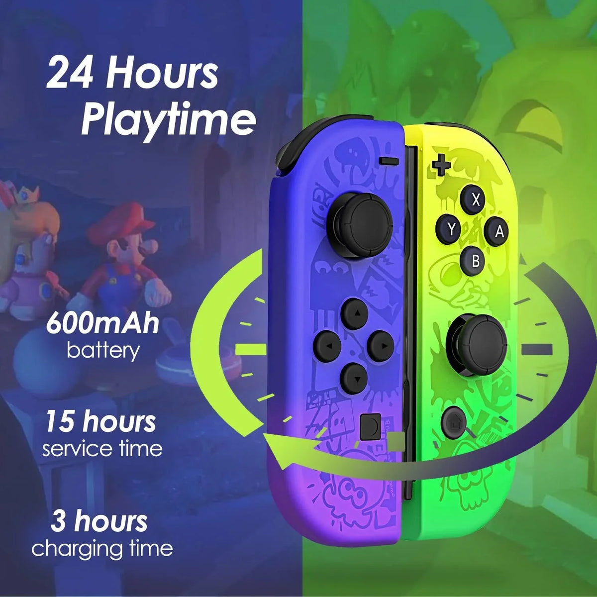 Joy Edition Nintendo Splatoon Controller,Wireless Joystick- Joy-Pad Switch Controllers Special 3 cons