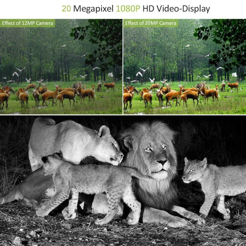 .0" Lens with 1080P Moisture Scouting Wildlife 16MP LEDs Angle Game Night Wide Mini 120 Camera Cam degree and Camera