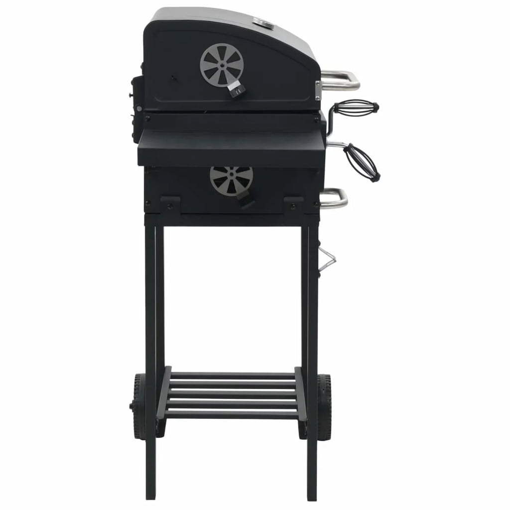 Black with Charcoal-Fueled Grill Shelf Bottom