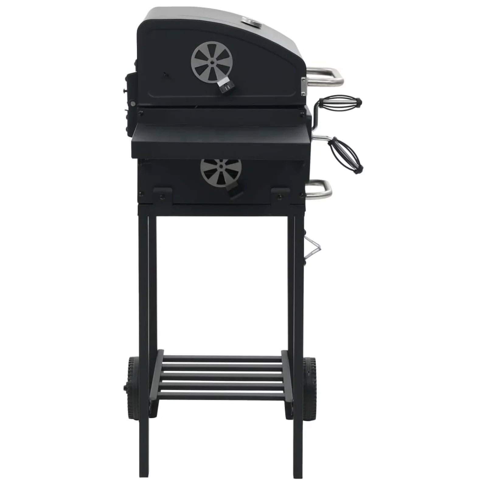 Black with Charcoal-Fueled Grill Shelf Bottom