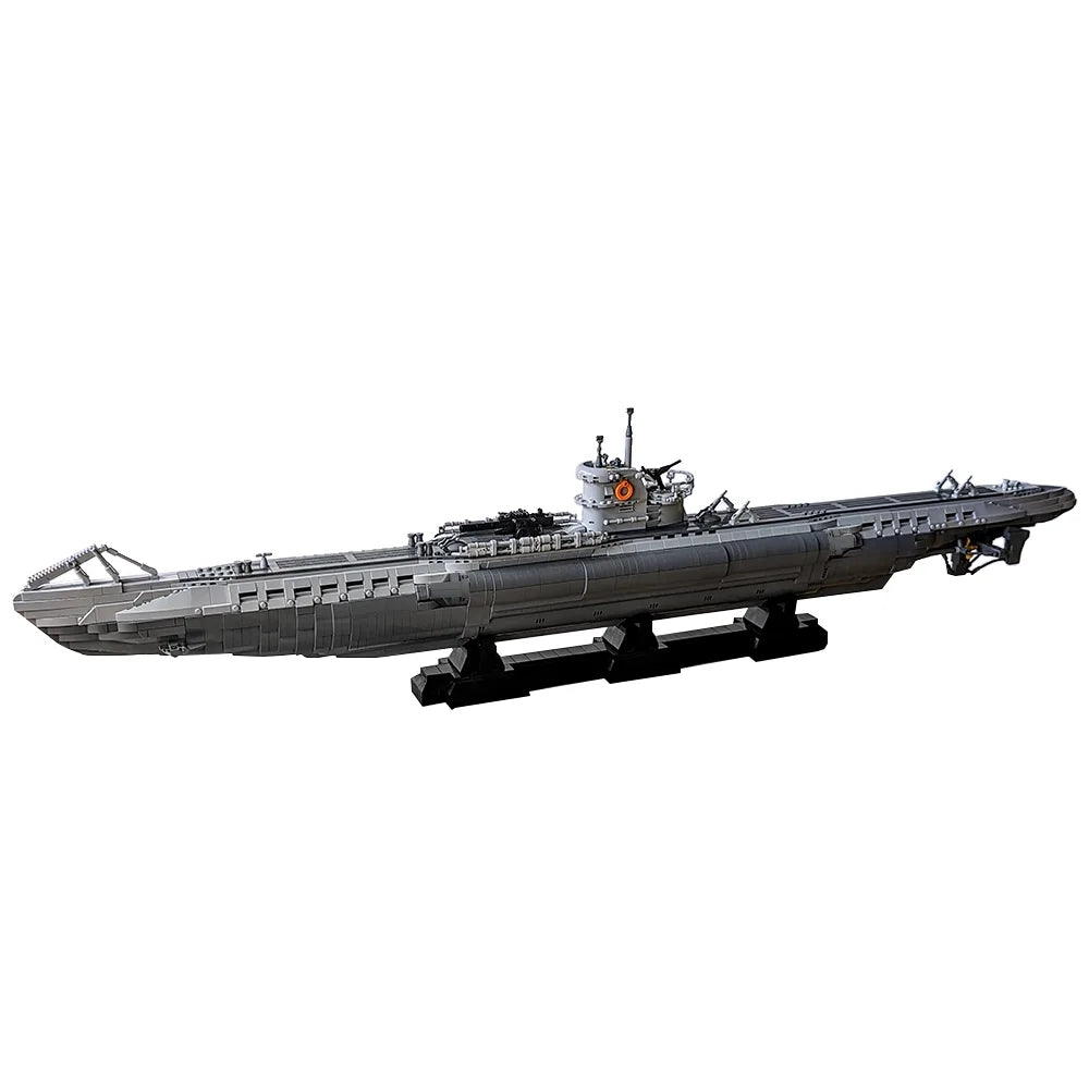 Building Gift U-Vessel Set Toy Warship Military Blocks Bricks Submarine Kids Type Model Moc Adult