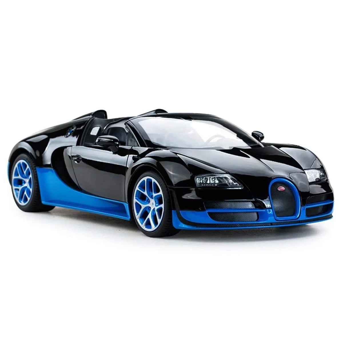 Children Model (Black/Blue) Toys Displayable Bugatti Grand Vitesse Sport Gift Rastar Car 1:14 RC Veyron