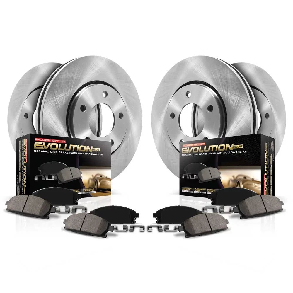 Power Rotor Stock Replacement 2019 Front KOE8359 Brake Stop Nissan Fits Kit Sentra and Rear Pad and