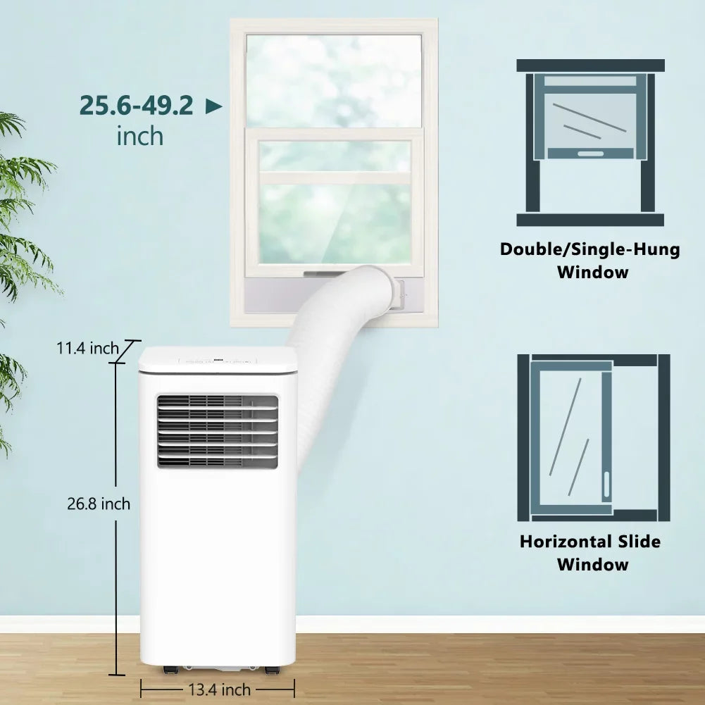 LifePlus Fan Kit Indoor Dehumidifier Conditioner Window Remote Unit W/ NPL-06C Air AC Bedroom Portable BTU Room 10,000 Freestanding