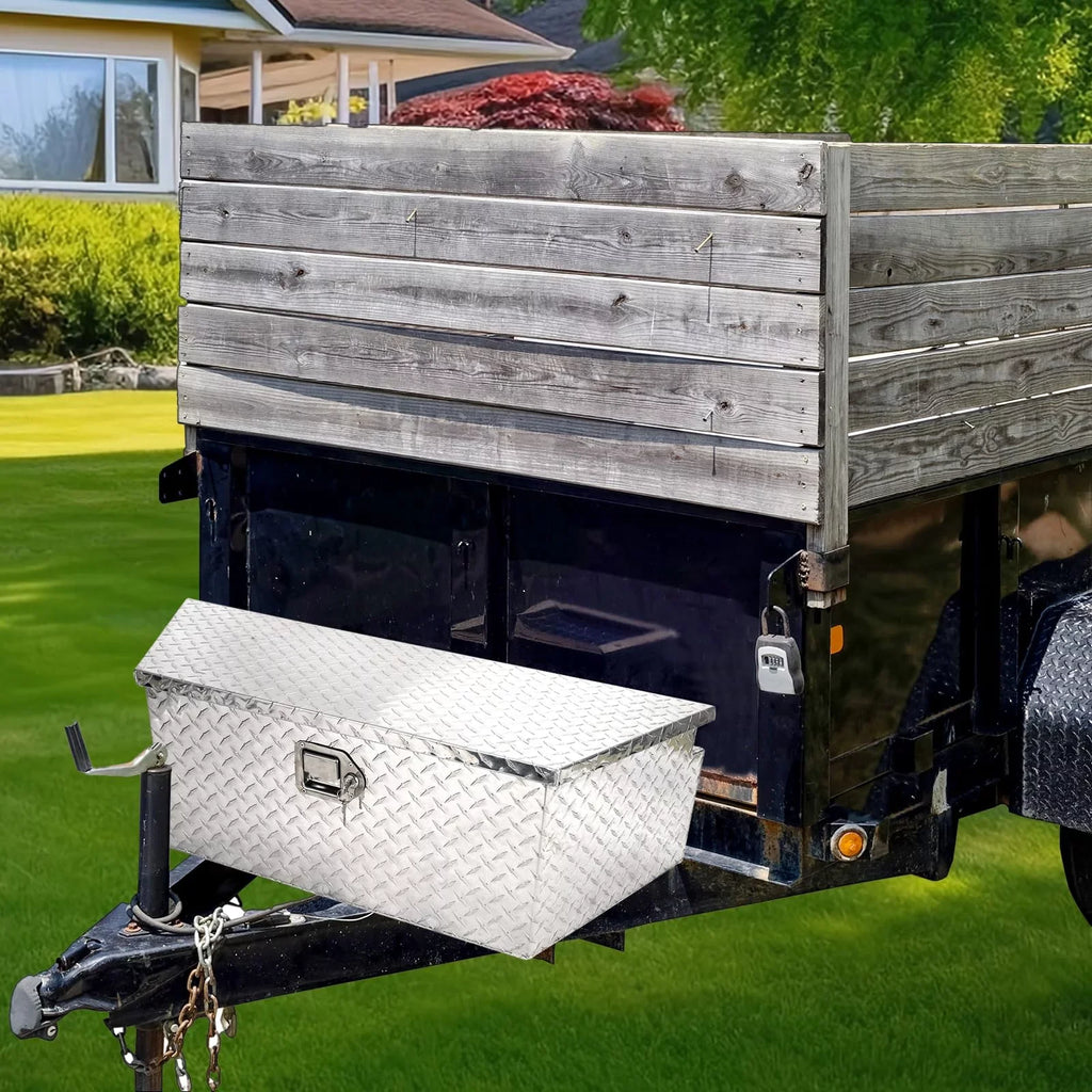 Storage on x 12 x Trailer, and for Keys Box 16.5 Your Plate with Tongue Duty Diamond Confote Inches Trailer Silver,39 Aluminum Lock Secure Heavy Tool