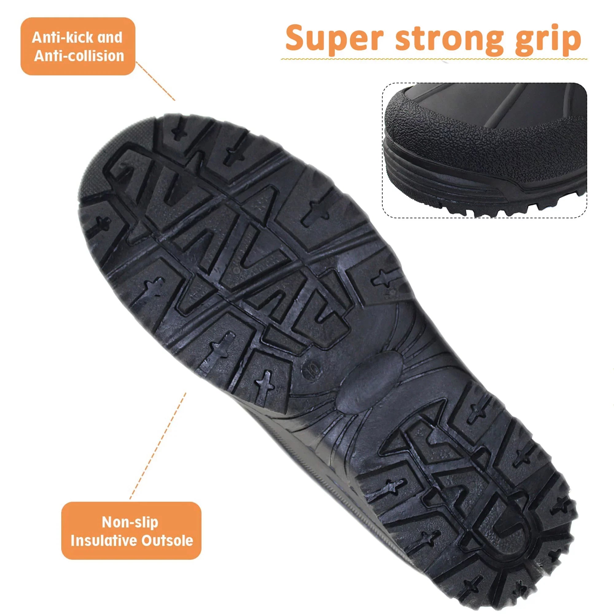 Snow Male Shoe Winter Tanleewa Adult Men's Anti-Slip Moistureproof Boots Insulated Boots Size 11.5