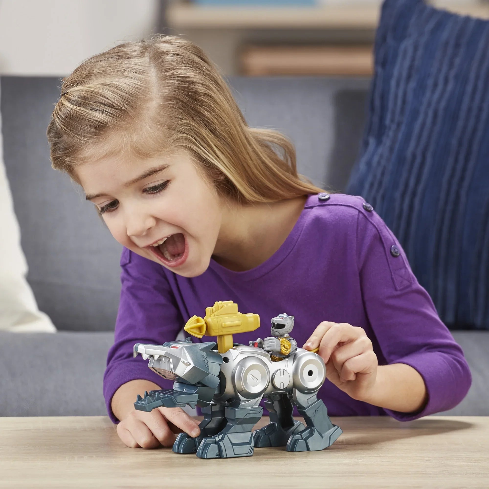Silver 2-Pack Zord Playskool and Heroes Rangers Power Wolf Ranger Figures