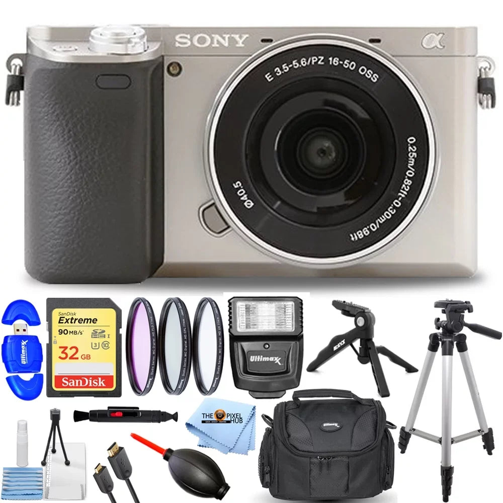 '- 16-50mm Alpha a6400 Lens Sony Accessory 12PC Digital Camera w/ Bundle Mirrorless