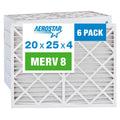 Pleated Aerostar Filter, Air Pack MERV 8 6 20x25x4 Filter, Furnace Air AC