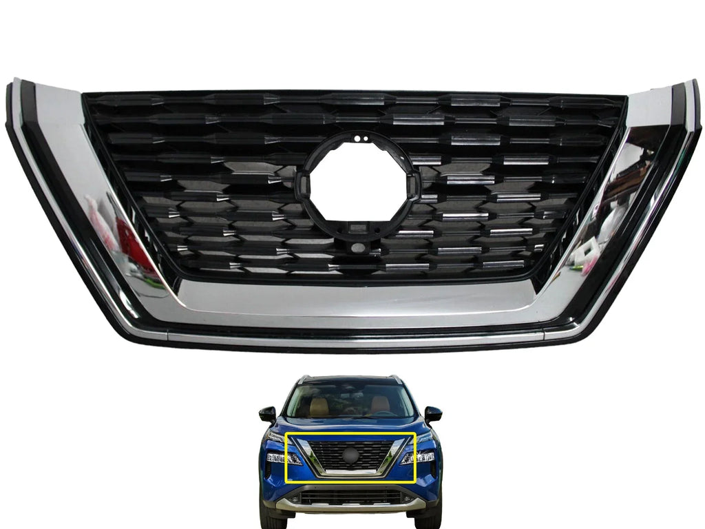 With Grille Rogue With Option 2021 Compatible 2023 Upper Front Chrome Bumper 2022 Camera