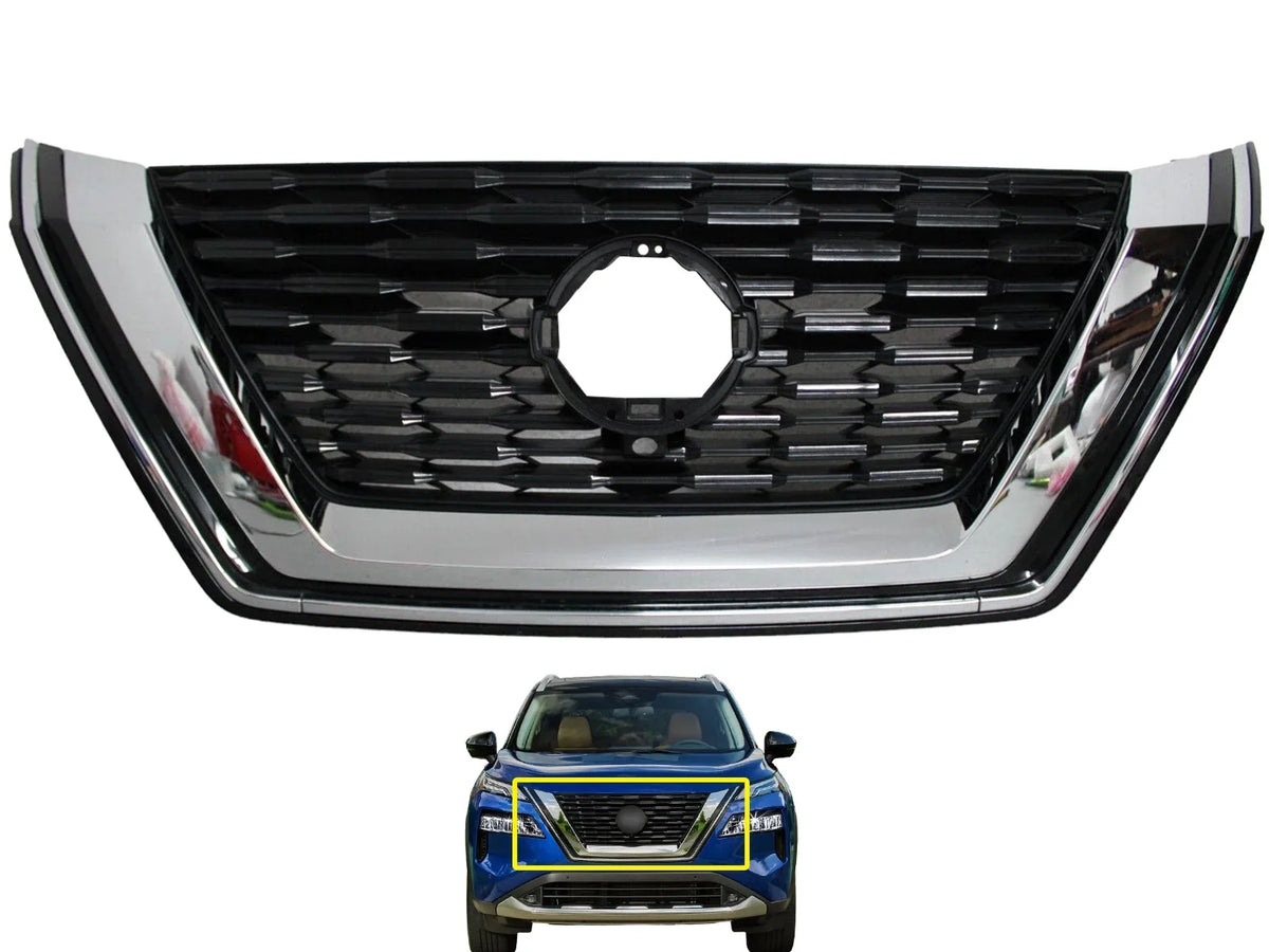 With Grille Rogue With Option 2021 Compatible 2023 Upper Front Chrome Bumper 2022 Camera