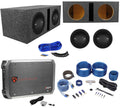 Subwoofers+Vented 2400w Amplifier+Wires Box+Mono Sub 2) 10” Audio Polk MM1042DVC