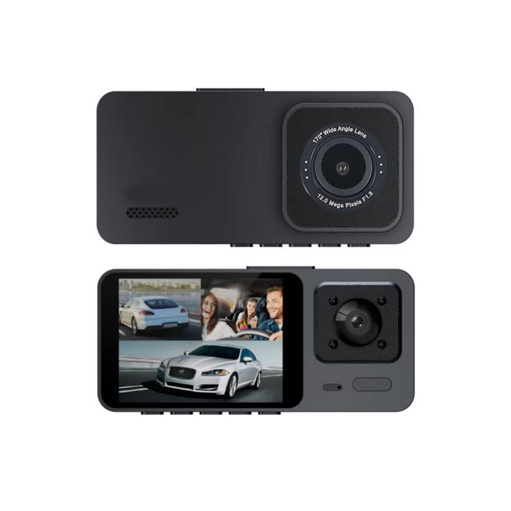 1080P Lens Car Dash Lens Camera 3 Video Cam G-sensor Dual Recorder Front/Rear/Inside