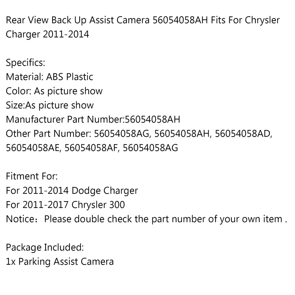 Genic Charger 56054058AH Rear Up For 2011-2014 Motor View Chrysler Fits Camera Back Assist