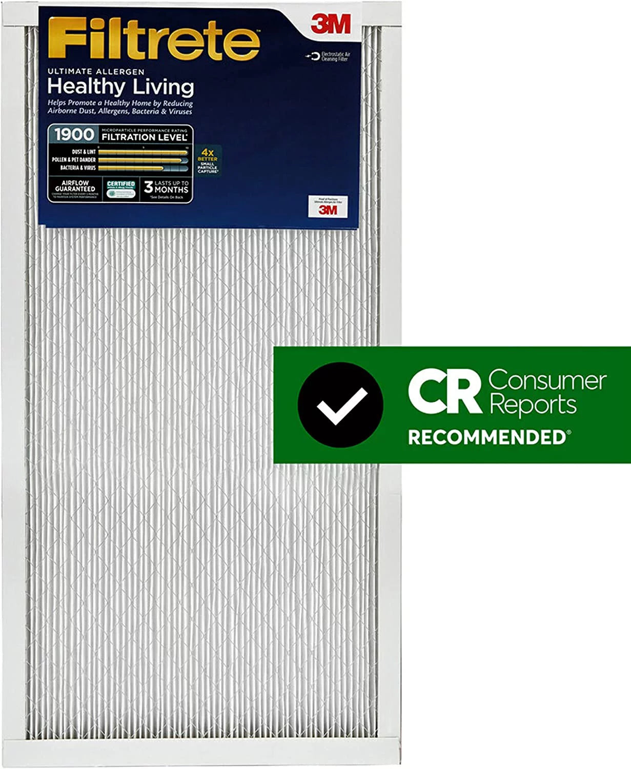 Furnace dimensions Air Filter, Allergen, 13.81 Ultimate 0.78) Living 6-Pack Healthy (exact x 1900, Filtrete x 29.81 14x30x1,