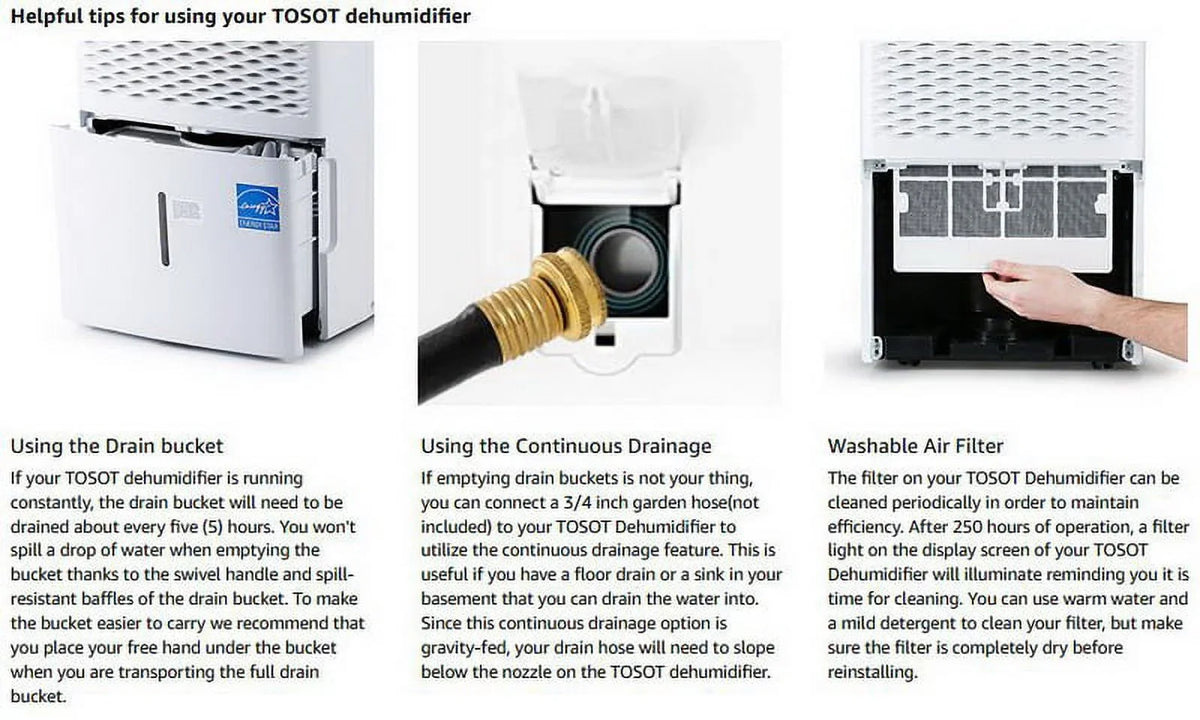 50 4500 Dehumidifier Pint Energy (OPEN Ft Sq Super Star TOSOT Quiet BOX) DI66