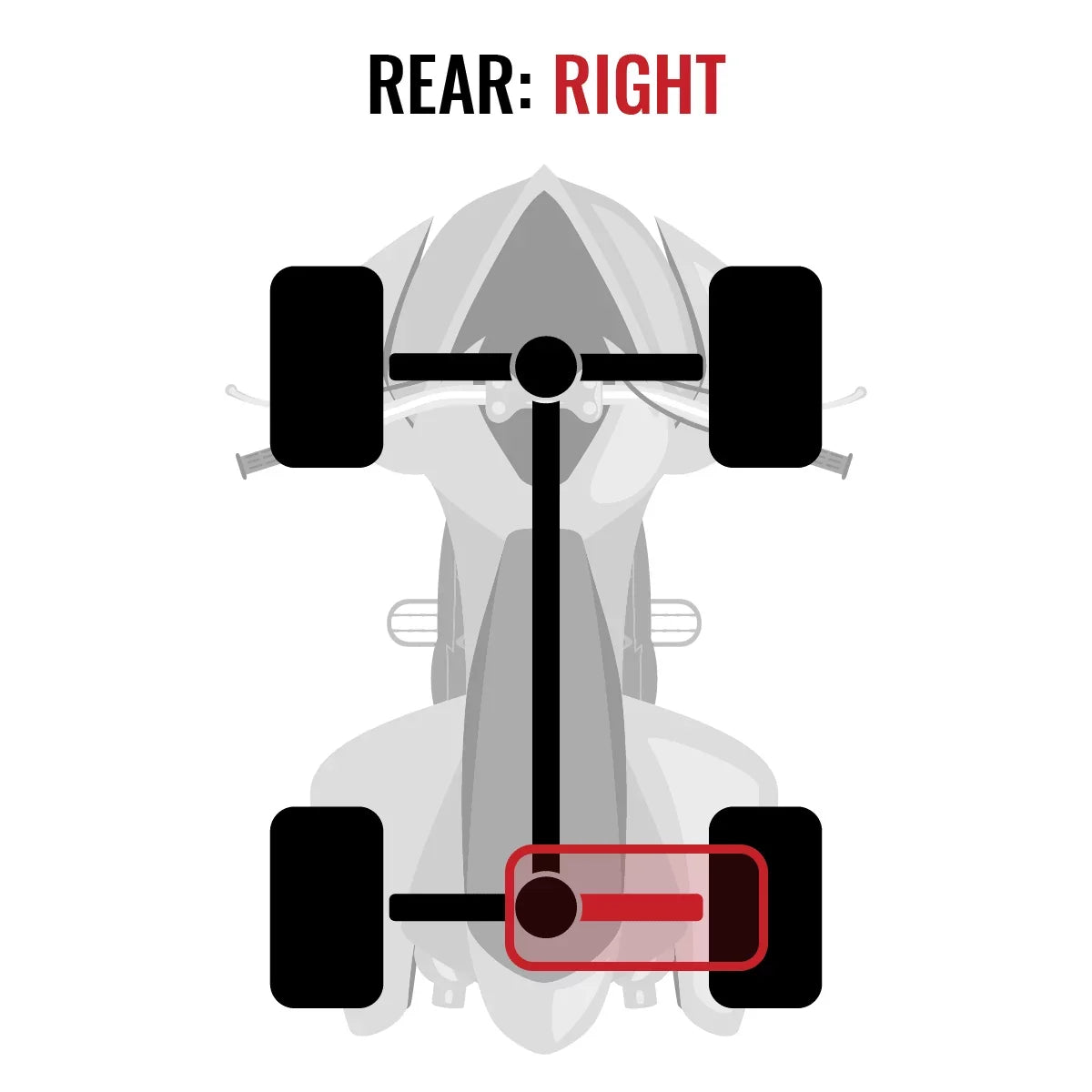 '- Rear Sixity 2015 with Axle 1000 Can-Am 4X4 Right compatible Renegade