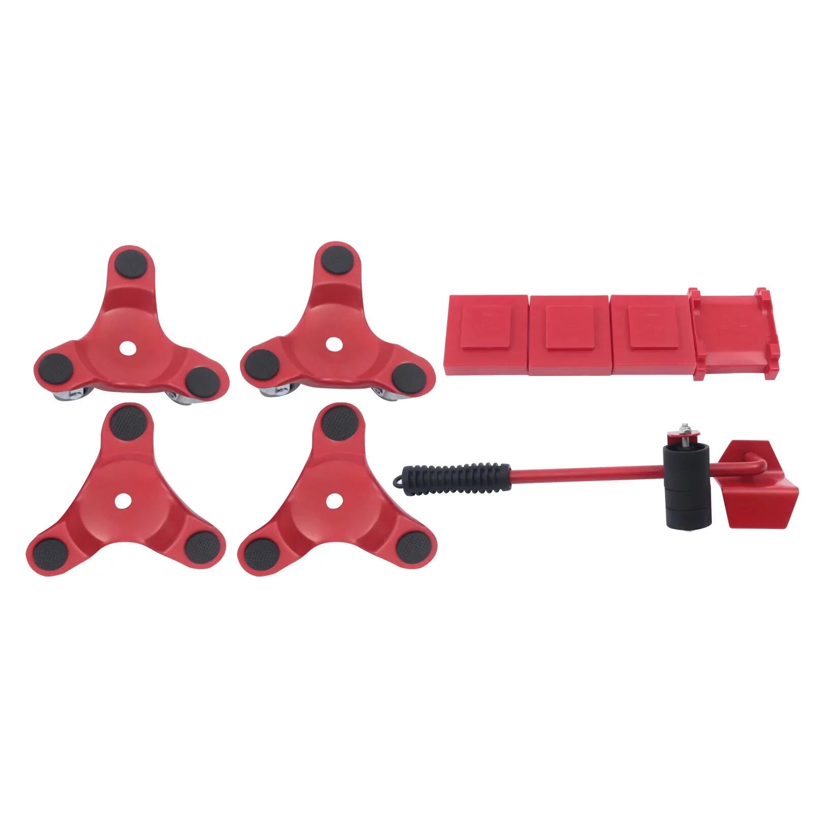 Furniture Kit Universal Furniture Steel with Alloy Red Dolly Mover Wheel Mover Fichiouy