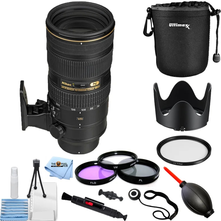 II BUNDLE f/2.8G NIKKOR AF-S - VR PRO Lens 70-200mm Nikon ED