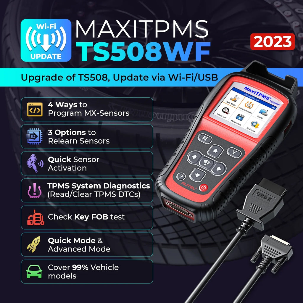 TS508 DTCs, of Read/Clear MaxiTPMS Reset TS408 Autel Upgraded TS508WF Relearn/Activate All Programming Scan Tool Sensors, Tool