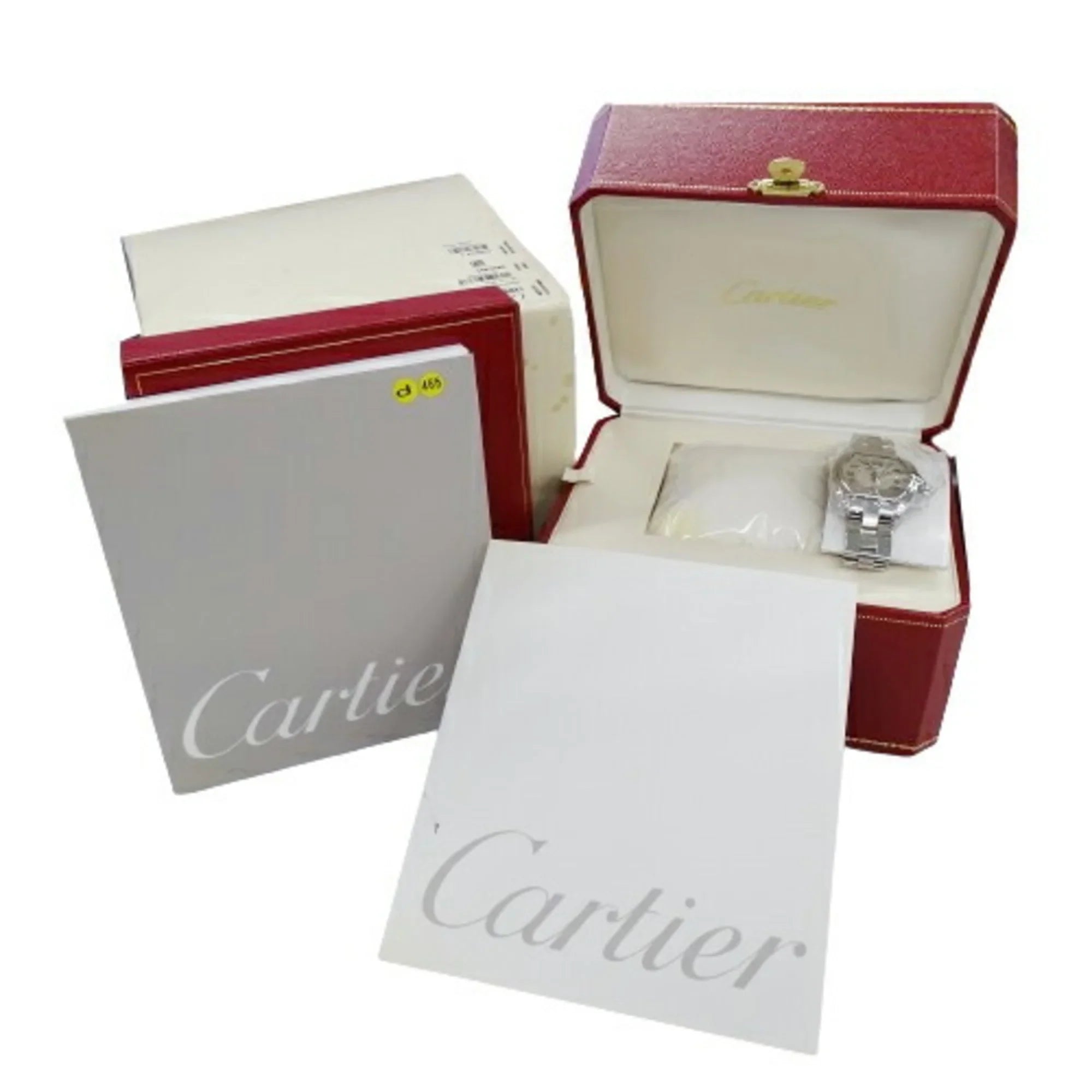 Watch Date (Fair) Roadster Stainless W62016V3 Ladies Polished Quartz Cartier Pre-Owned Silver Steel