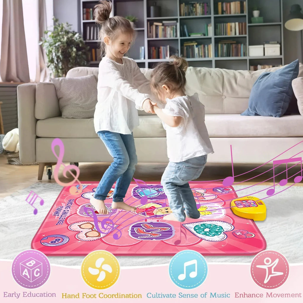 with 4 Dance Dance Kids Musical 5 7 Play with Christmas 3 Toys Lights, Year 9 Gift 5 6 Toy Old for Mat, Birthday Electronic Dance Girls 8 Game Modes, Mats for Game 10 Pink Pad Gifts