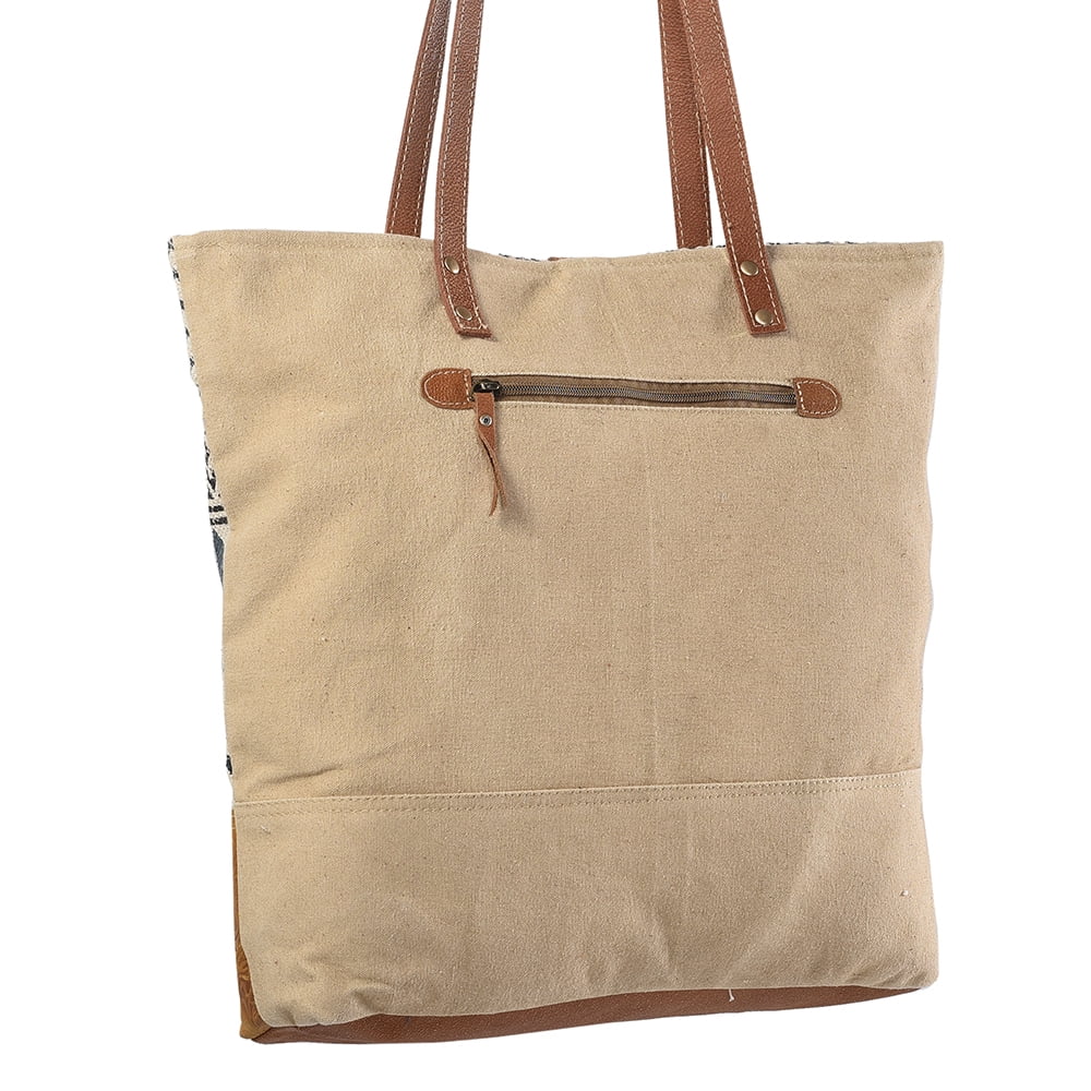 KB239 Embossed western bag women purse Upcycled Upcycled Genuine Canvas handbag Wool Leather