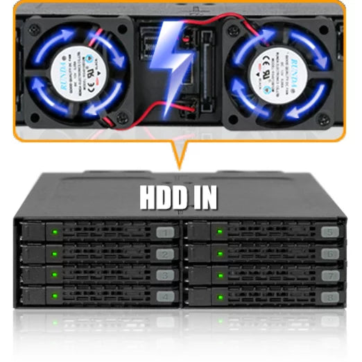 MiniSAS 5.25 8x2.5 in MB998IP-B Swap 1 Backplane bay Hot x